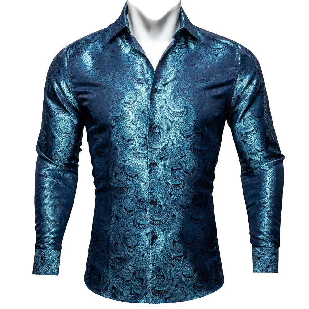 Exquisite Flower Silk Men Shirt Embroidered Regular Long Sleeve Blouse Print Smart Casual Fit Wedding Party Barry. Wang CY-0616
Exquisite Flower Silk Men Shirt Embroidered Regular Long Sleeve Blouse Print Smart Casual Fit Wedding Party Barry. Wang CY-0616