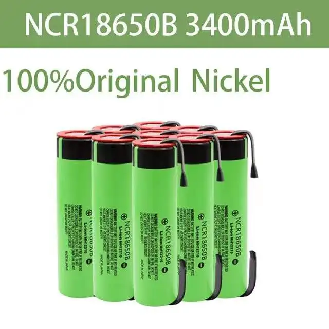 New Original 18650 Battery NCR18650B 3.7V 3400mah 18650 Lithium Rechargeable Battery Welding Nickel Sheet batteries
New Original 18650 Battery NCR18650B 3.7V 3400mah 18650 Lithium Rechargeable Battery Welding Nickel Sheet batteries