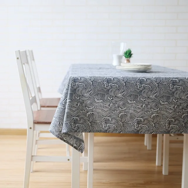 Japan Style Fish-scale Pattern Cotton and Linen Tablecloth Simplicity Sector Wave Dining Table Tea Cabinet Blue Cover Tapete
Japan Style Fish-scale Pattern Cotton and Linen Tablecloth Simplicity Sector Wave Dining Table Tea Cabinet Blue Cover Tapete