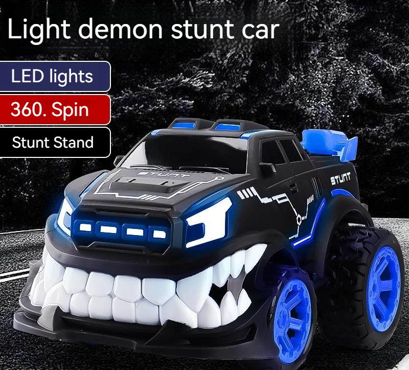 Rc Car New 360 ° Upright Rotation Stunt Remote Control Car Lights Demon Big Teeth Off-road Electric Model Toy Car Rc
Rc Car New 360 ° Upright Rotation Stunt Remote Control Car Lights Demon Big Teeth Off-road Electric Model Toy Car Rc