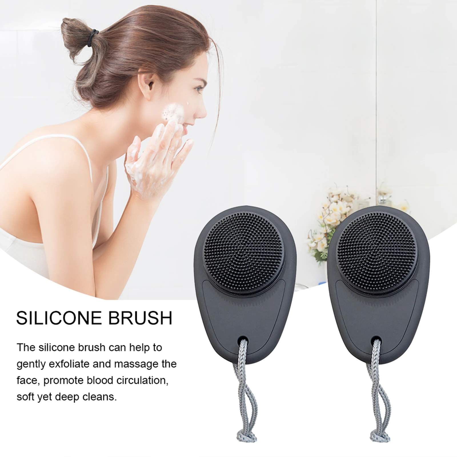 Silicone Face Scrubber Facial Cleansing Brush Silicone Face Wash Brush Manual Cleansing Skin Caring Face Brushes for Exfoliating
Silicone Face Scrubber Facial Cleansing Brush Silicone Face Wash Brush Manual Cleansing Skin Caring Face Brushes for Exfoliating