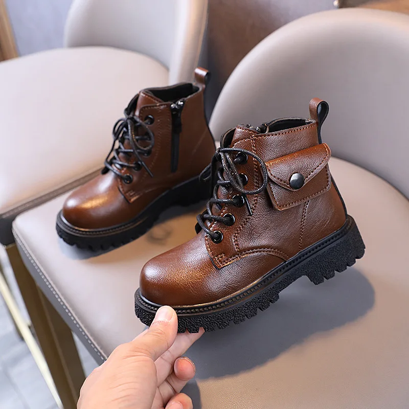 Autumn Boys British Style Boots for Girls Baby Toddler Shoes Pocket Platform Children Casual Shoes Ankle Boots Brown Pu Leather
Autumn Boys British Style Boots for Girls Baby Toddler Shoes Pocket Platform Children Casual Shoes Ankle Boots Brown Pu Leather