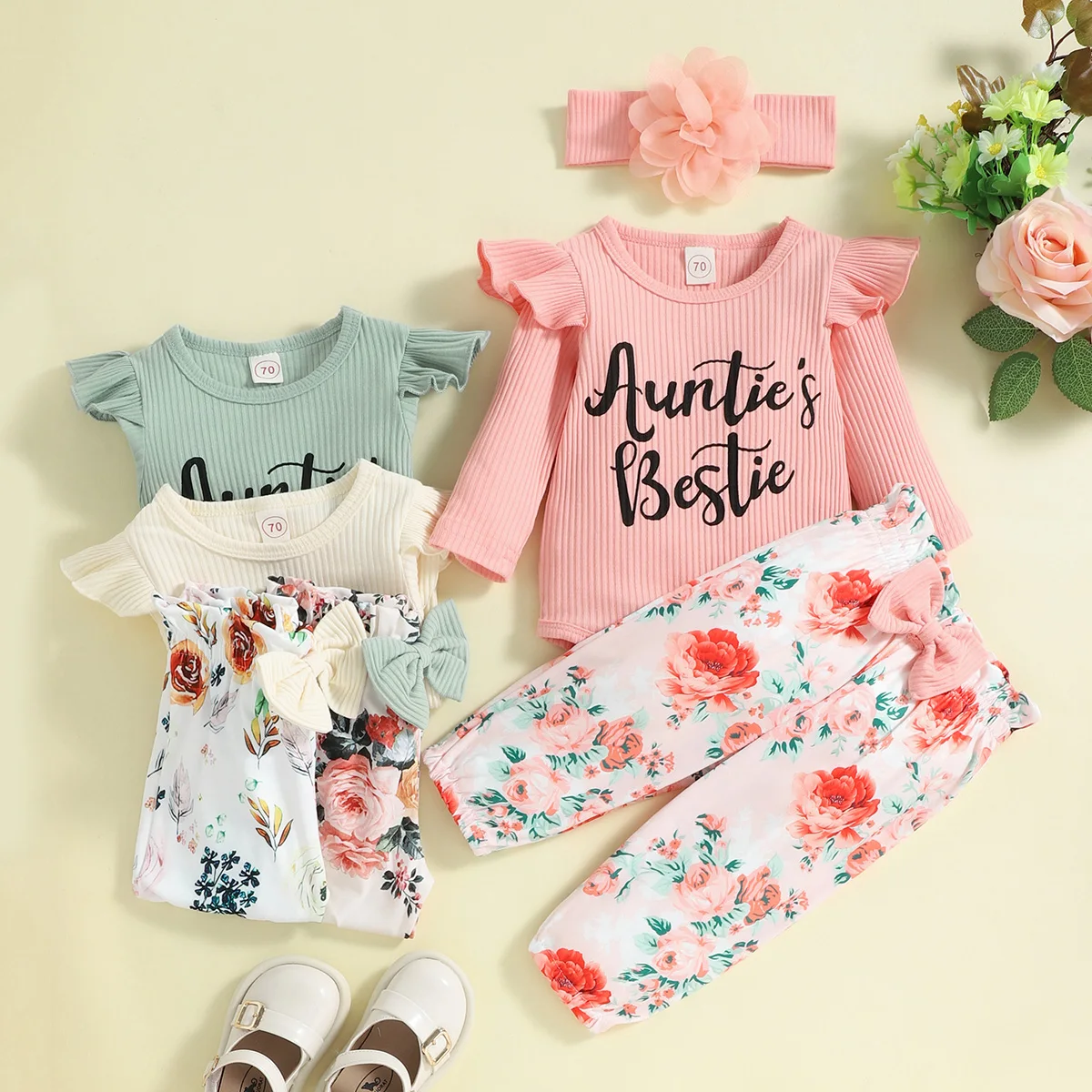 hibobi Baby Girls Autumn Romper Cotton Long Sleeve Letter Pattern & Floral Pants & Headband 3Pcs Jumpsuit Set Newborn Infant
hibobi Baby Girls Autumn Romper Cotton Long Sleeve Letter Pattern & Floral Pants & Headband 3Pcs Jumpsuit Set Newborn Infant