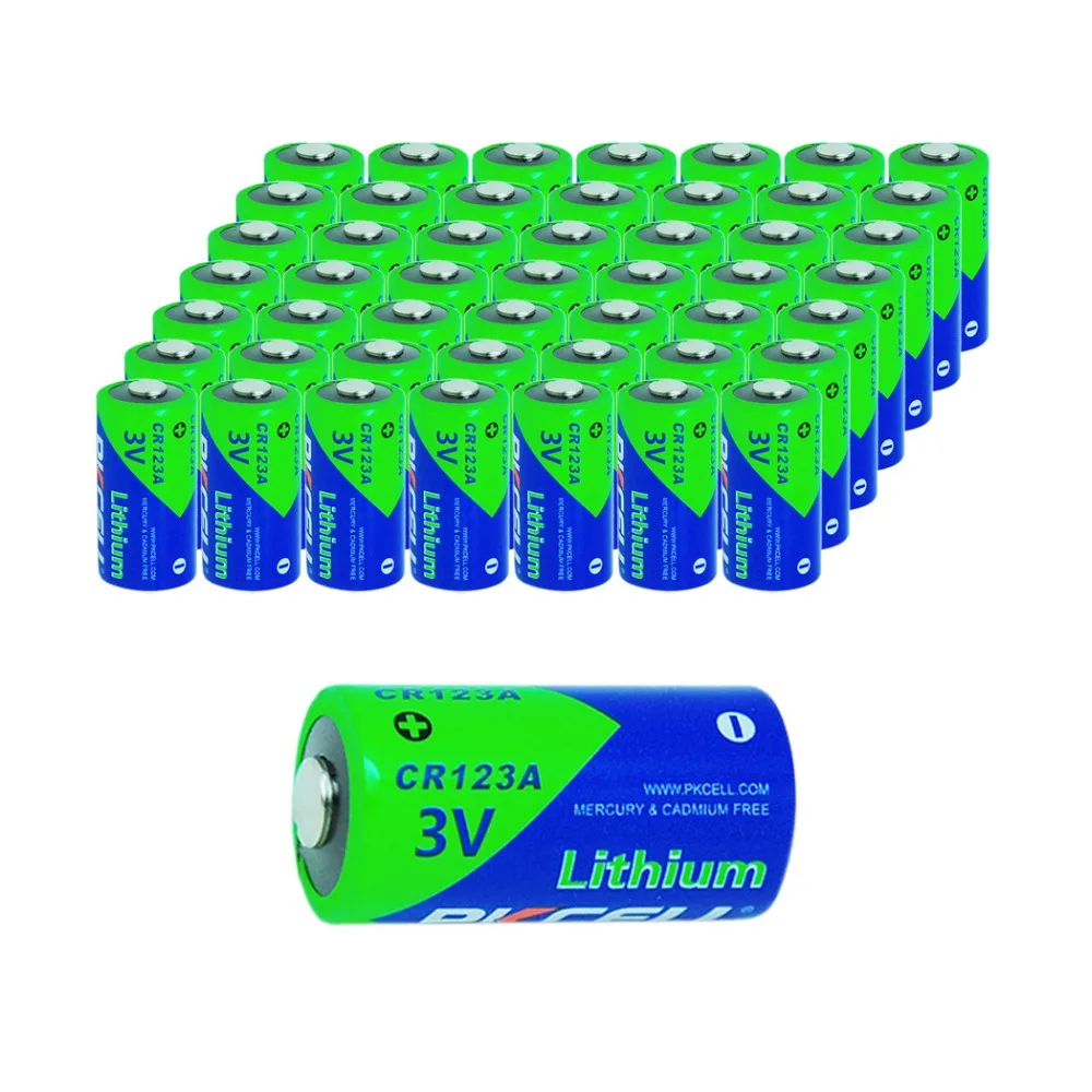 50 x PKCELL Bateria 3V CR123A Batteries CR123 123A 16340 CR17345 Lithium Battery Bateria Batery For Camera Flashlights Torch
50 x PKCELL Bateria 3V CR123A Batteries CR123 123A 16340 CR17345 Lithium Battery Bateria Batery For Camera Flashlights Torch