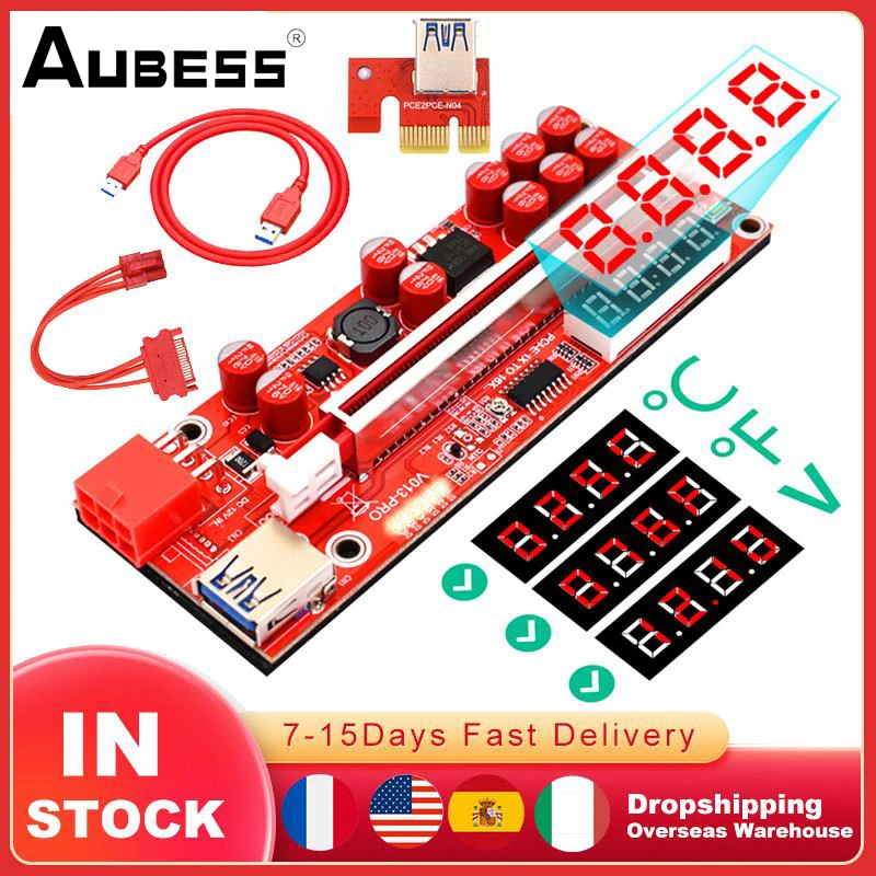 1-6 шт. PCIE Riser 013 Pro Riser для видеокарты GPU Pci Express X16 USB3.0 6-контактный кабель Riser с индикатором температуры для майнинга биткоинов
1-6 шт. PCIE Riser 013 Pro Riser для видеокарты GPU Pci Express X16 USB3.0 6-контактный кабель Riser с индикатором температуры для майнинга биткоинов