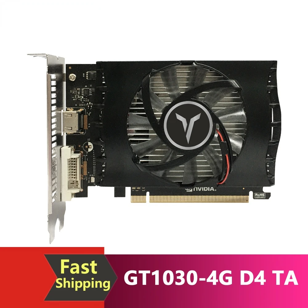 Yeston GT1030-4G DDR4 TA Graphics Card 1152-1380MHz/2100MHz 4G/64bit/DDR4 + DVI-D Ports Computer Desktop Gaming Video Cards
Yeston GT1030-4G DDR4 TA Graphics Card 1152-1380MHz/2100MHz 4G/64bit/DDR4 + DVI-D Ports Computer Desktop Gaming Video Cards