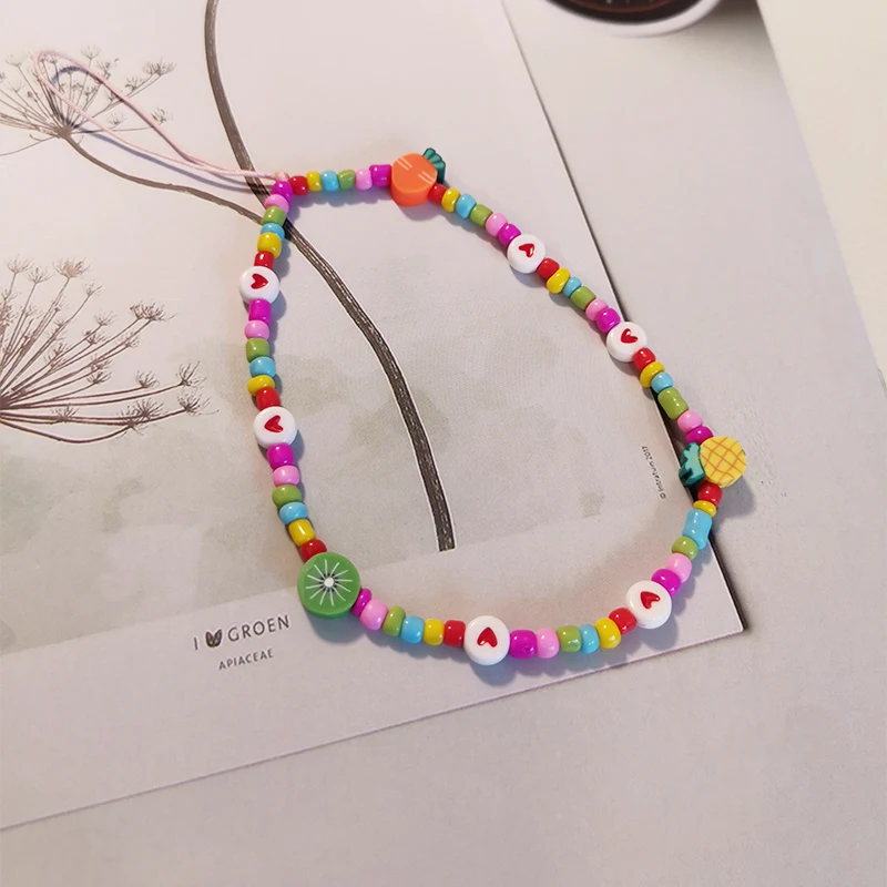 Small Colorful Short Wrist Braided Pendant Durable Men Women Anti-lost Pendant Beads Fruit Beaded Lanyard Mobile Phone Lanyard
Small Colorful Short Wrist Braided Pendant Durable Men Women Anti-lost Pendant Beads Fruit Beaded Lanyard Mobile Phone Lanyard