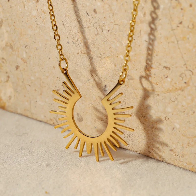 Fashion Simple Sunflower Pendant Necklaces For Women Gift Luxury Gold Color Collar Chain Stainless Steel Jewelry Accessories
Fashion Simple Sunflower Pendant Necklaces For Women Gift Luxury Gold Color Collar Chain Stainless Steel Jewelry Accessories
