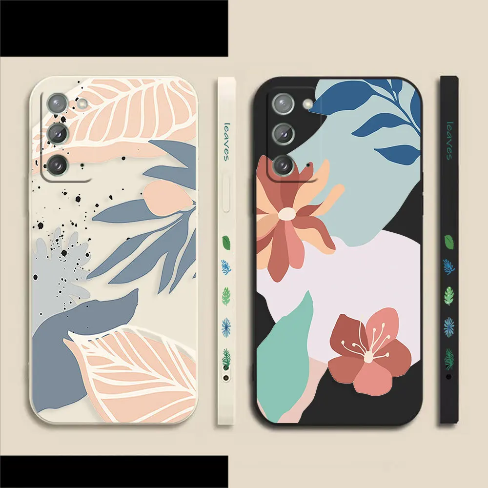 

Art Painting Of Flowers Leaves Case For Samsung A50 A30 A20S A10S A10 A14 Note 20 10 9 M32 M22 A20 Pro Plus Lite Ultra 5G Case