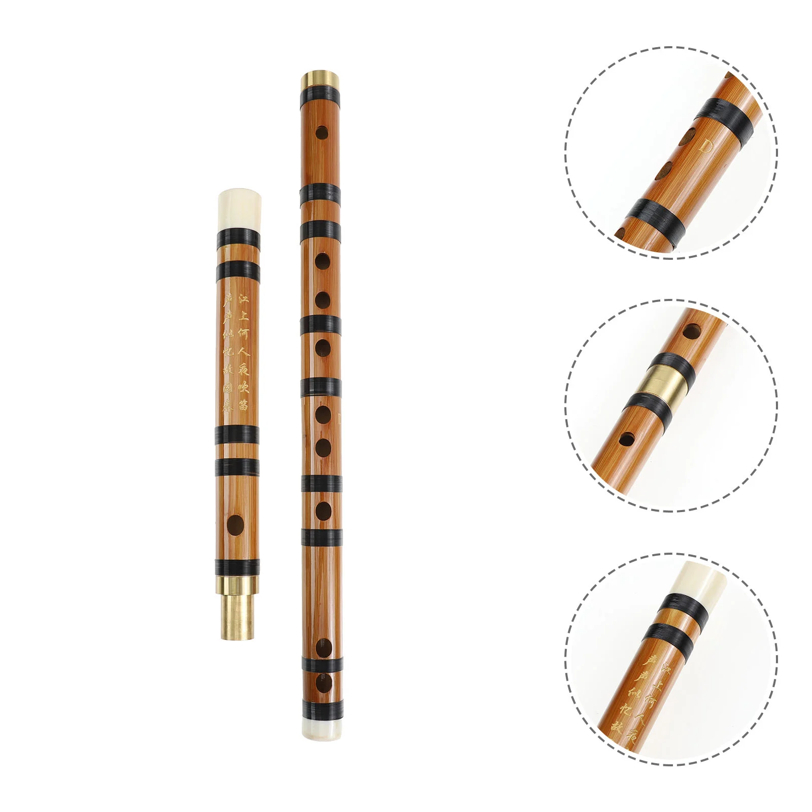 Chinese Flute Bamboo Traditional Instrument Beginners Student Practicing Portable Dizi 
Chinese Flute Bamboo Traditional Instrument Beginners Student Practicing Portable Dizi