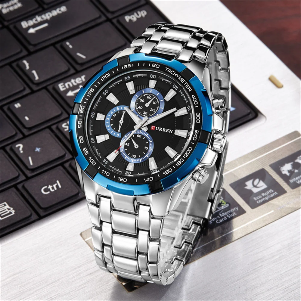 CURREN Quartz Watch for Men Waterproof Sport Military Watches Mens Business Stainless Steel Wristwatch Male Clock reloj hombre
CURREN Quartz Watch for Men Waterproof Sport Military Watches Mens Business Stainless Steel Wristwatch Male Clock reloj hombre