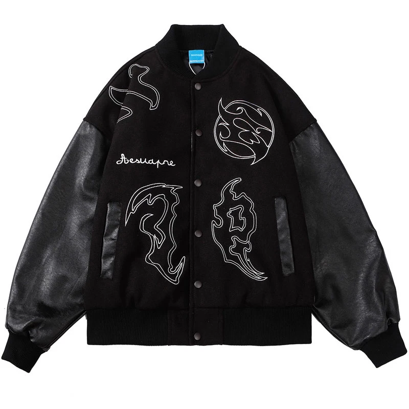 Mens Patchwork Baseball Jackets Hip Hop Varsity Retro Embrodiery Bomber Coats Streetwear Harajuku Casual Varsity College Jacket
Mens Patchwork Baseball Jackets Hip Hop Varsity Retro Embrodiery Bomber Coats Streetwear Harajuku Casual Varsity College Jacket