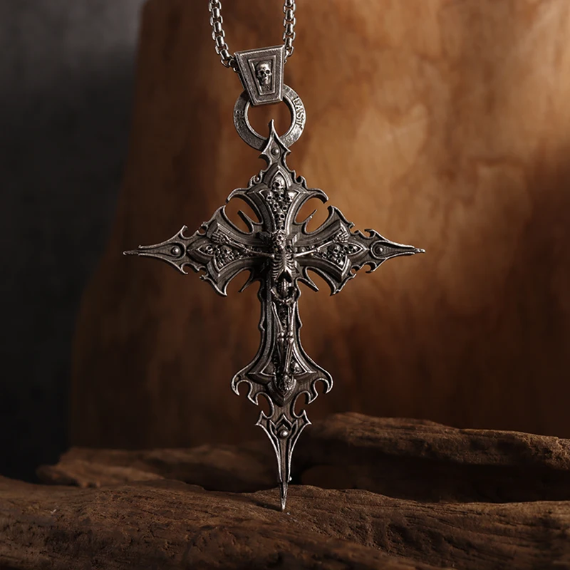 Cross Necklace for Men Vintage Gothic Skull Cross Pendant Necklace for Men Street Motorcycle Jewelry Gifts
Cross Necklace for Men Vintage Gothic Skull Cross Pendant Necklace for Men Street Motorcycle Jewelry Gifts