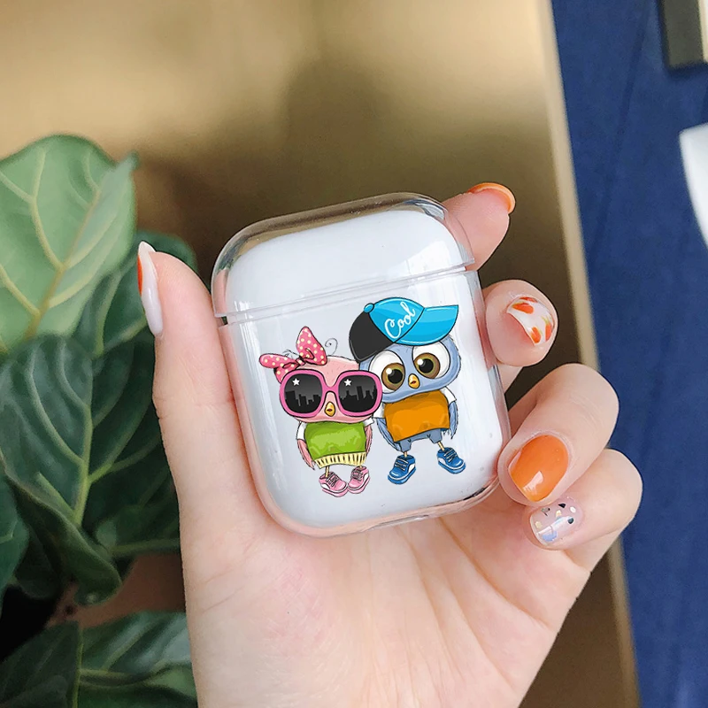 Cute Cartoon Couple Owl Transparent Soft Luxury Apple Wireless Bluetooth Headphone Case Suitable for Iphone AirPods 1 2 3 Pro
Cute Cartoon Couple Owl Transparent Soft Luxury Apple Wireless Bluetooth Headphone Case Suitable for Iphone AirPods 1 2 3 Pro