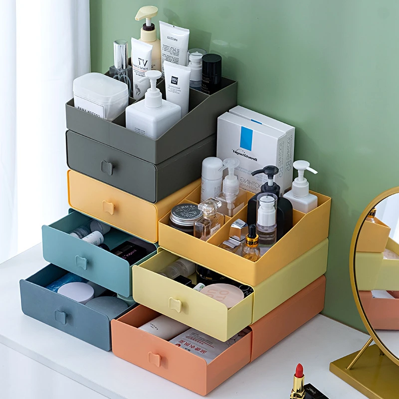 Drawer Type Desk Storage Box Stackable Shelf Cosmetics Dresser Lipstick Facial Mask Tissue Multi-layer Office Desk Box
Drawer Type Desk Storage Box Stackable Shelf Cosmetics Dresser Lipstick Facial Mask Tissue Multi-layer Office Desk Box