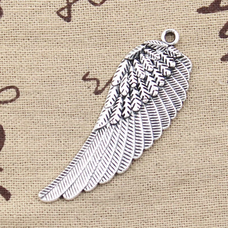 

4pcs Charms Angel Wings 55x19mm Antique Silver Color Pendants Making DIY Handmade Tibetan Finding Jewelry