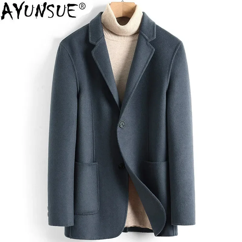 AYUNSUE Men's Coat Casual Double-sided Wool Jacket Blazer Slim Fit Mens Coats Overcoat Abrigo Hombre 2024 4885 KJ3623
AYUNSUE Men's Coat Casual Double-sided Wool Jacket Blazer Slim Fit Mens Coats Overcoat Abrigo Hombre 2024 4885 KJ3623