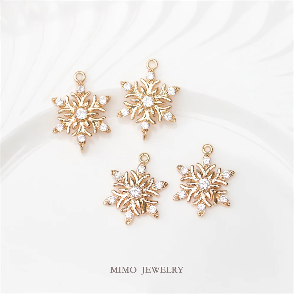 MIMO JEWELRY Copper gold plated horse eye zirconia gorgeous six petals snowflake charm pendant DIY handmade accessories
MIMO JEWELRY Copper gold plated horse eye zirconia gorgeous six petals snowflake charm pendant DIY handmade accessories