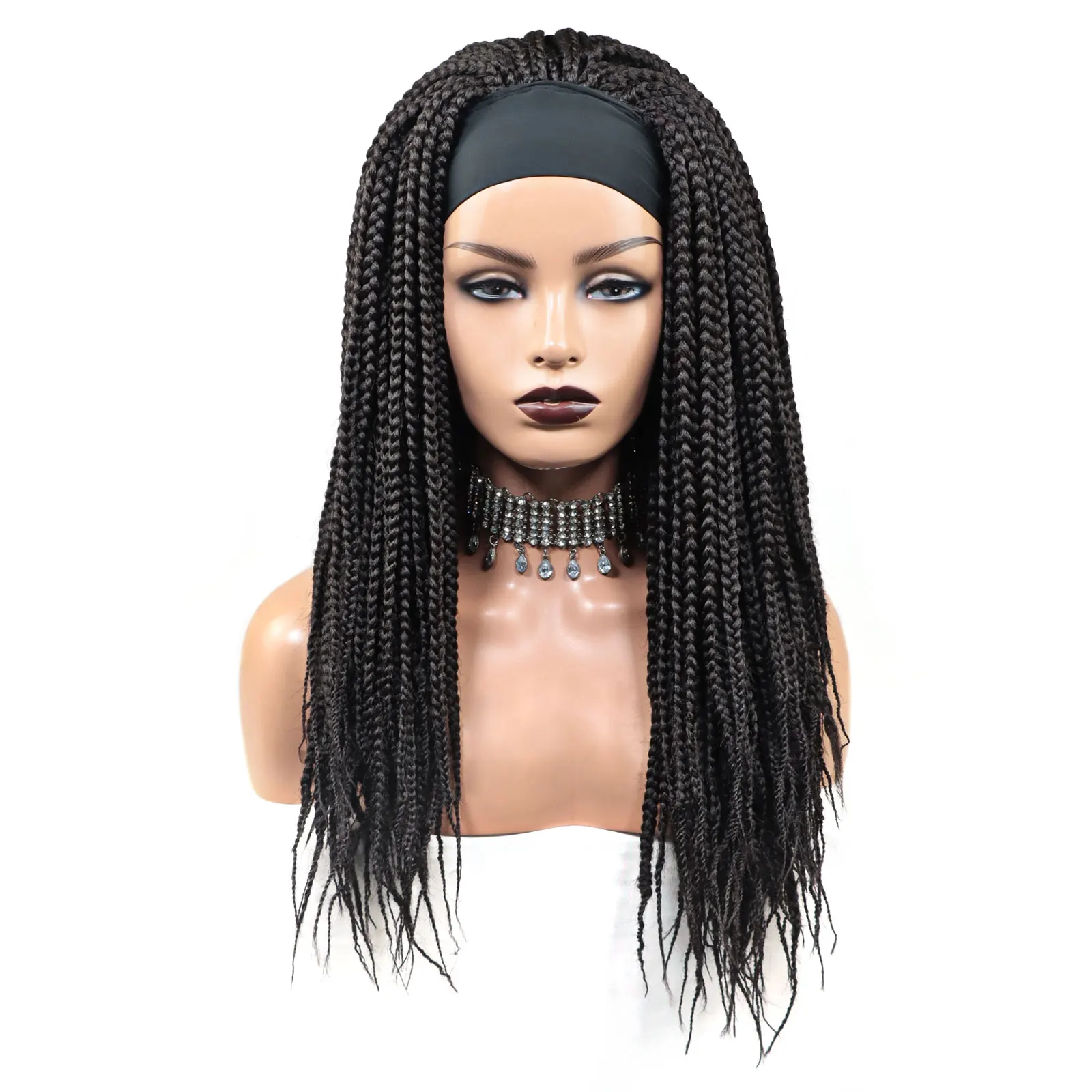 Box Braided Headband Wigs for Africa Black Women 24'' Natural with Baby Hair Synthetic Headband Wig Long Crochet Braid Hair Wig
Box Braided Headband Wigs for Africa Black Women 24'' Natural with Baby Hair Synthetic Headband Wig Long Crochet Braid Hair Wig