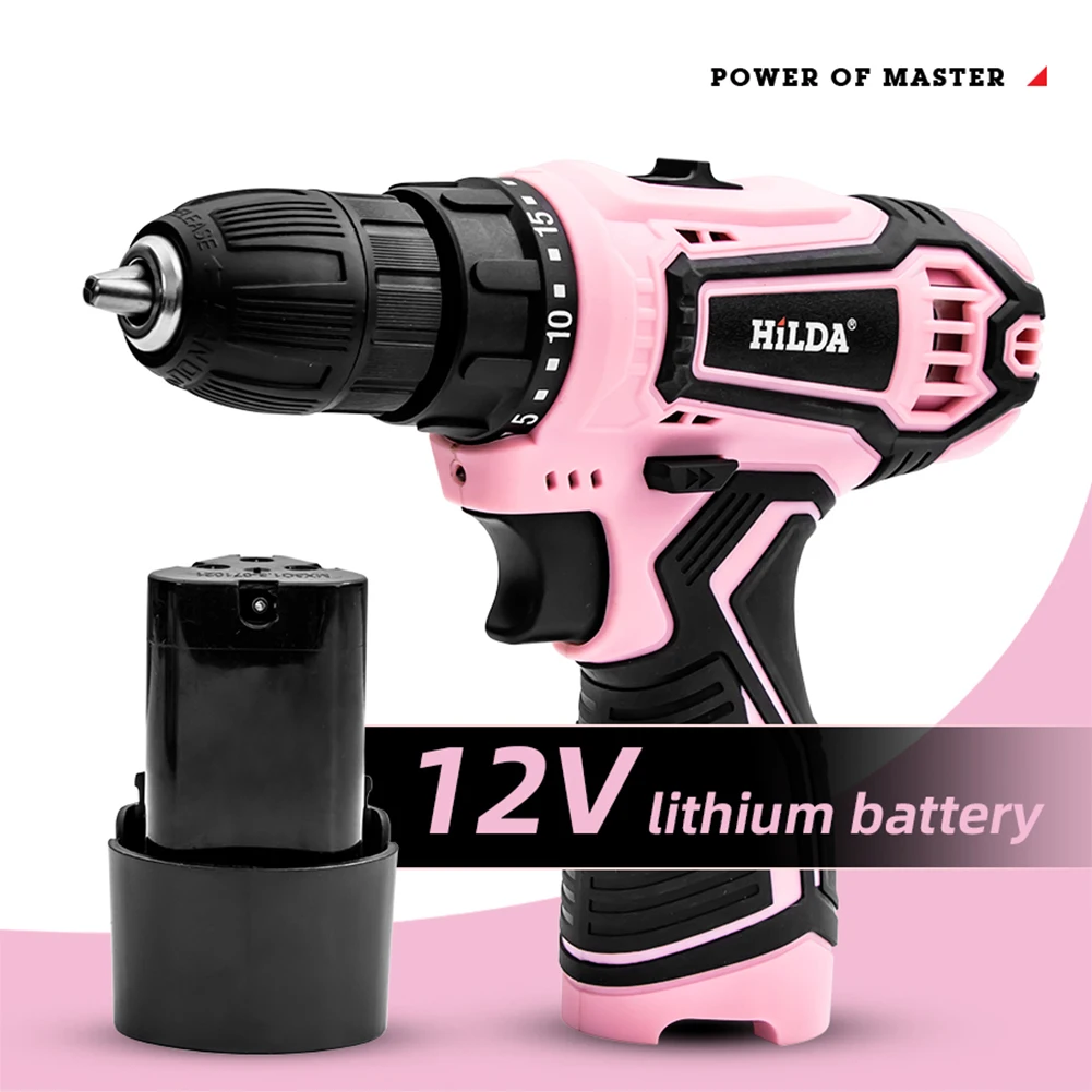 14Pcs Pink Cordless 12V Lithium-ion Drill Driver Set House Repairing Tool With 12Inch Storage Bag Home Maintenance Tool Kit
14Pcs Pink Cordless 12V Lithium-ion Drill Driver Set House Repairing Tool With 12Inch Storage Bag Home Maintenance Tool Kit
