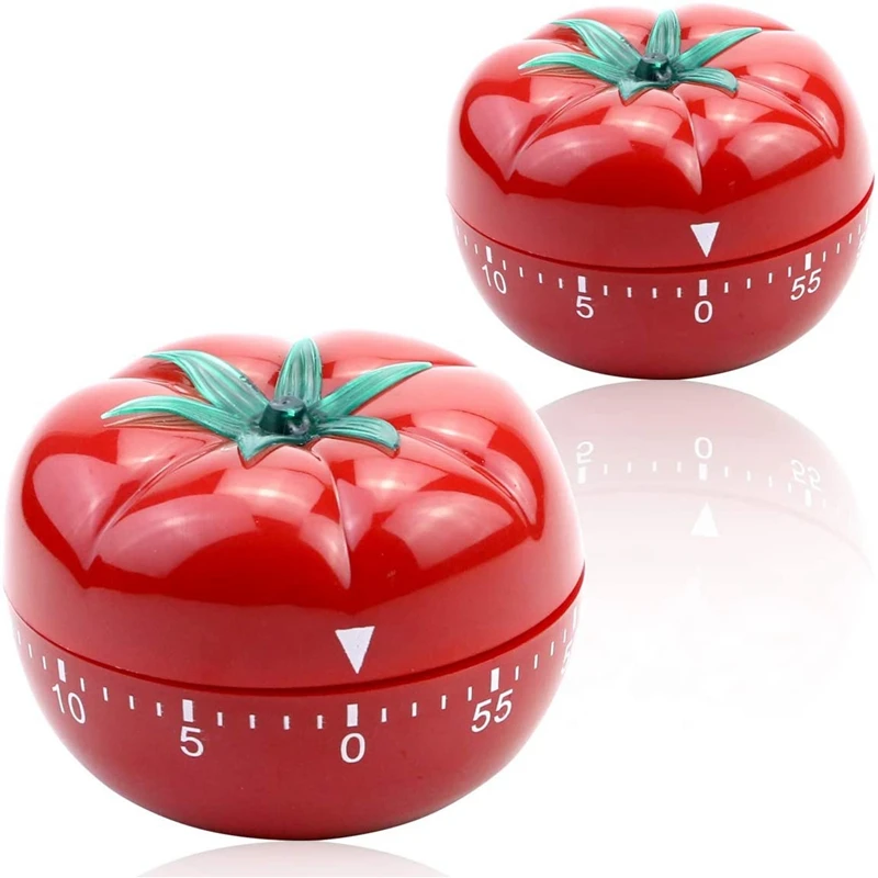 

Kitchen Timer Baking Alarm Clock,Tomato Reminder Mechanical Countdown Timer,360 Degree Mechanical 60 Minutes Timer