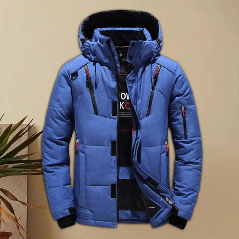Winter Parkas Men Down Jacket Zippers Decoration Hooded Multi Pockets Windproof Winter Cotton Thick Warm Padded Overcoat
Winter Parkas Men Down Jacket Zippers Decoration Hooded Multi Pockets Windproof Winter Cotton Thick Warm Padded Overcoat