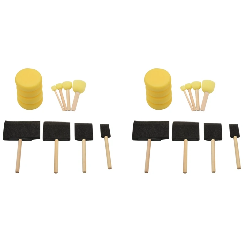 NEW-24X Round Paint Foam Sponge Brush Various Shaped And Sized, Watercolor Sponges For Painting, Craft
NEW-24X Round Paint Foam Sponge Brush Various Shaped And Sized, Watercolor Sponges For Painting, Craft