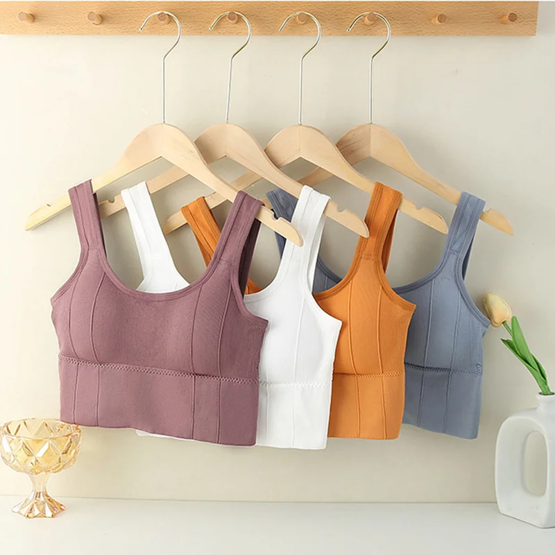 Dreamlikelin Women Black Crop Tops for Summer Ribbed Bralette Women's Underwear Removable Padded Sports Yoga White Tank Top
Dreamlikelin Women Black Crop Tops for Summer Ribbed Bralette Women's Underwear Removable Padded Sports Yoga White Tank Top