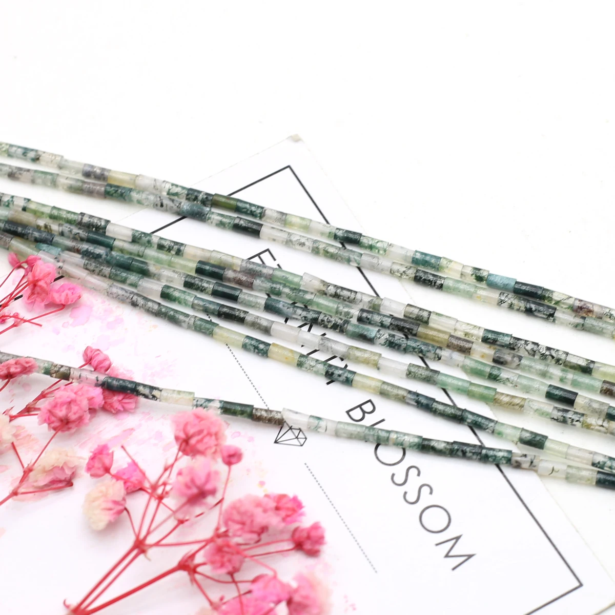 Natural Stone Beads Cylindrical Shape Polished Moss Agate Stone Bead Charms for Jewelry Making Necklace Bracelet Gift DIY
Natural Stone Beads Cylindrical Shape Polished Moss Agate Stone Bead Charms for Jewelry Making Necklace Bracelet Gift DIY