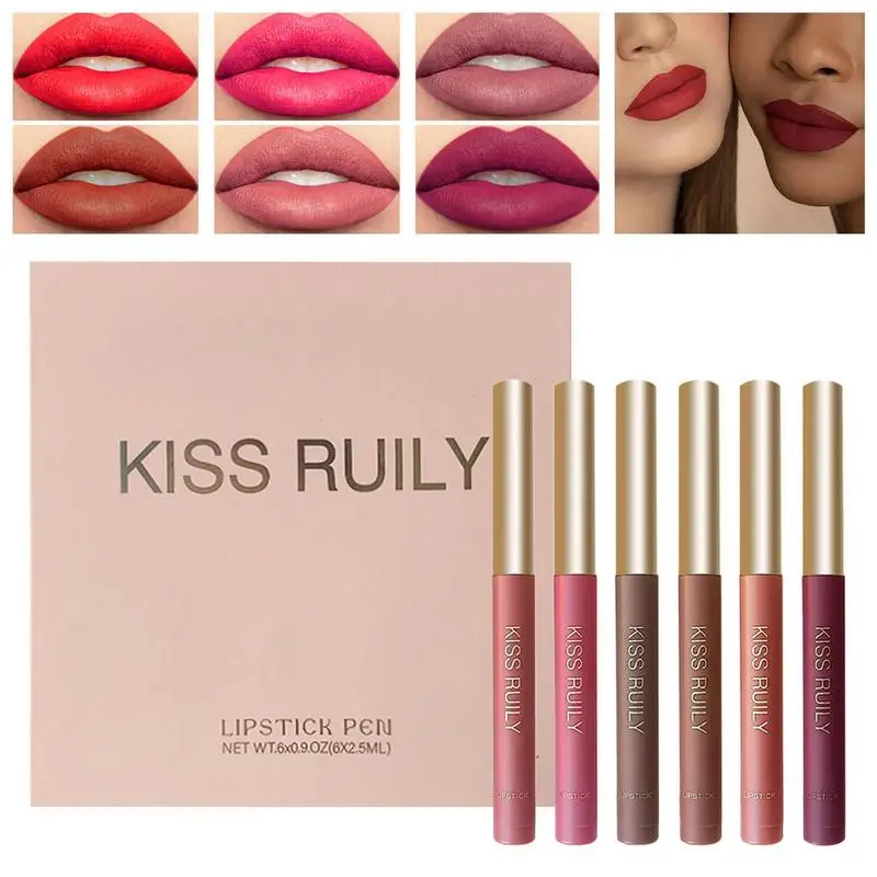 Velvet Matte Lipstick Long Lasting Lip Stain Smudge Proof Lip Stick Stain 6 Colors/Set Lipstick Matte Color Halloween Christmas
Velvet Matte Lipstick Long Lasting Lip Stain Smudge Proof Lip Stick Stain 6 Colors/Set Lipstick Matte Color Halloween Christmas
