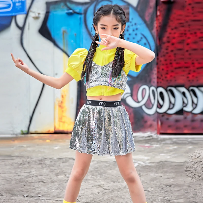 Girls Jazz Dance Costumes Sequins Sliver Outfits Ballroom Hip Hop Dance Rave Clothes Girl Model Catwalk Stage Costumes DN12186
Girls Jazz Dance Costumes Sequins Sliver Outfits Ballroom Hip Hop Dance Rave Clothes Girl Model Catwalk Stage Costumes DN12186