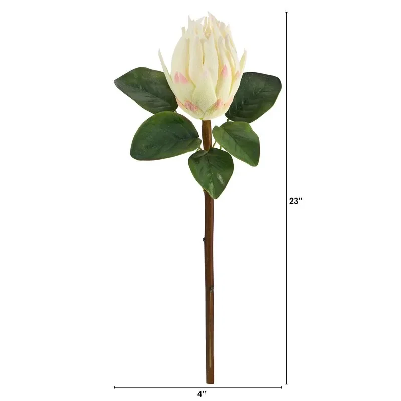 Elegant White King Protea Set of 4 Artificial Flowers for Home Decoration and Events 
Elegant White King Protea Set of 4 Artificial Flowers for Home Decoration and Events