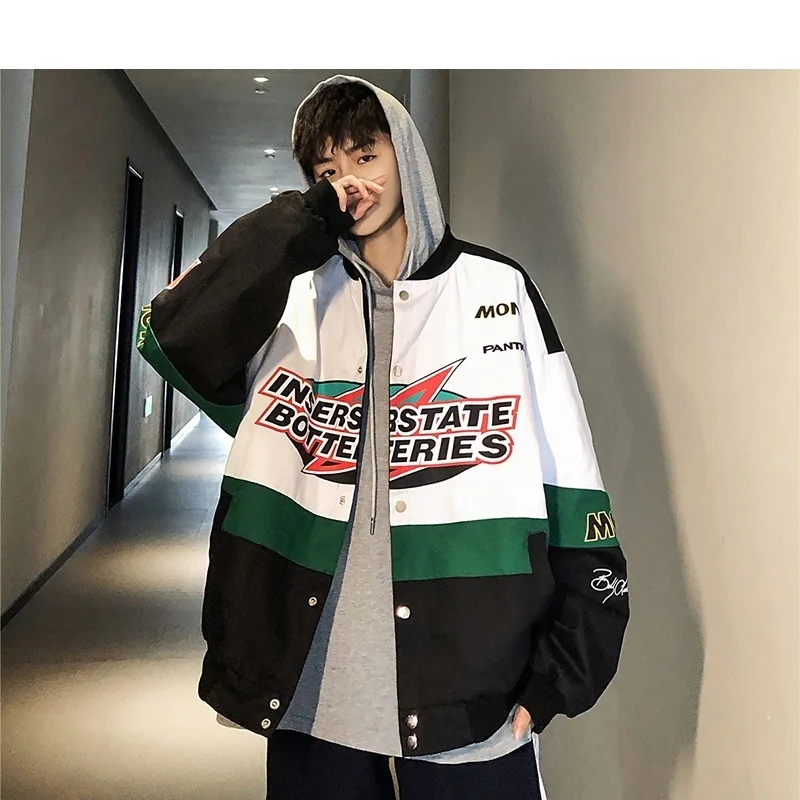 Men Patchwork Streetwear Bomber Jackets 2021 Autumn Mens Korean Fashions Windbreaker Harajuku Hip Hop Jackets Coats
Men Patchwork Streetwear Bomber Jackets 2021 Autumn Mens Korean Fashions Windbreaker Harajuku Hip Hop Jackets Coats