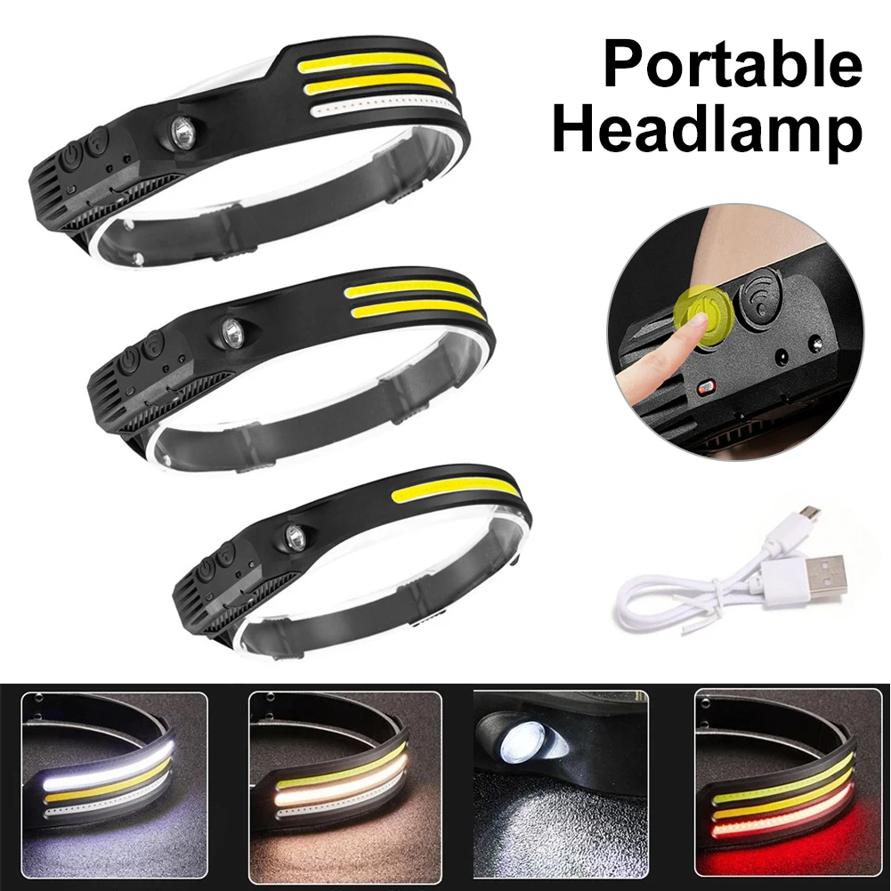 Portable Headlamp USB Rechargeable Lightweight COB Headlight Torch Lamp Strobing White Working Light for Outdoor Fishing Camping
Portable Headlamp USB Rechargeable Lightweight COB Headlight Torch Lamp Strobing White Working Light for Outdoor Fishing Camping