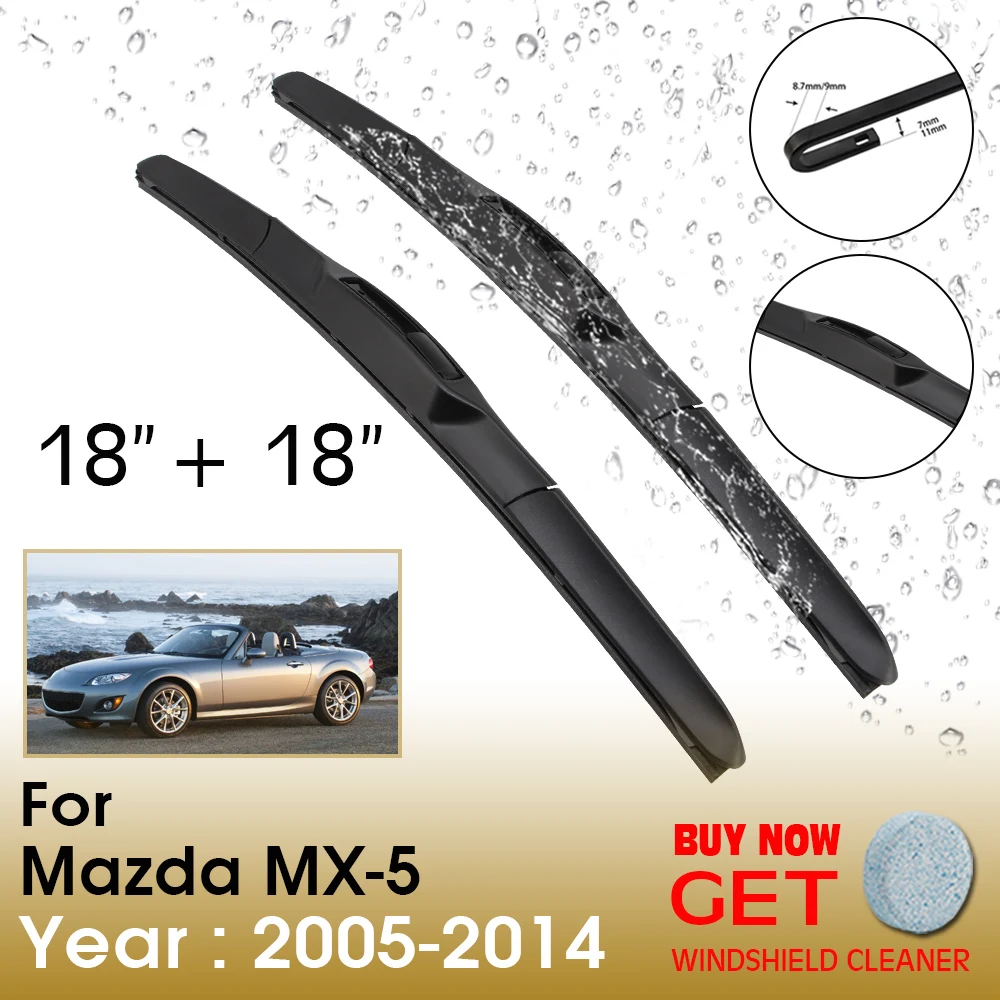 Car Wiper Blade For Mazda MX-5 18"+18" 2005-2014 Front Window Washer Windscreen Windshield Wipers Blades Accessories
Car Wiper Blade For Mazda MX-5 18"+18" 2005-2014 Front Window Washer Windscreen Windshield Wipers Blades Accessories