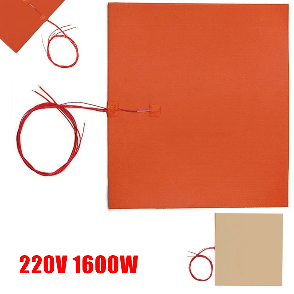 Accessories Heating Pad Printer Silicone Tool 1 Pc 1600W 220V 450*450*1.5mm For Printer Hot Bed Heater Heating Mat
Accessories Heating Pad Printer Silicone Tool 1 Pc 1600W 220V 450*450*1.5mm For Printer Hot Bed Heater Heating Mat