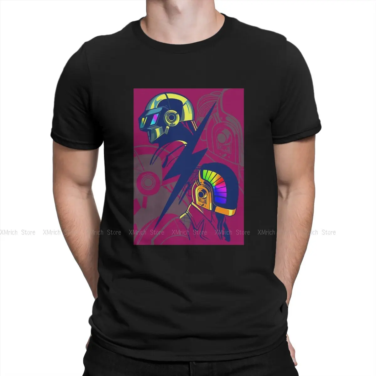 Sticker T-Shirts Men Daft Punk Electronic Music Band Vintage Pure Cotton Tee Shirt Crew Neck Short Sleeve T Shirts Gift Idea
Sticker T-Shirts Men Daft Punk Electronic Music Band Vintage Pure Cotton Tee Shirt Crew Neck Short Sleeve T Shirts Gift Idea