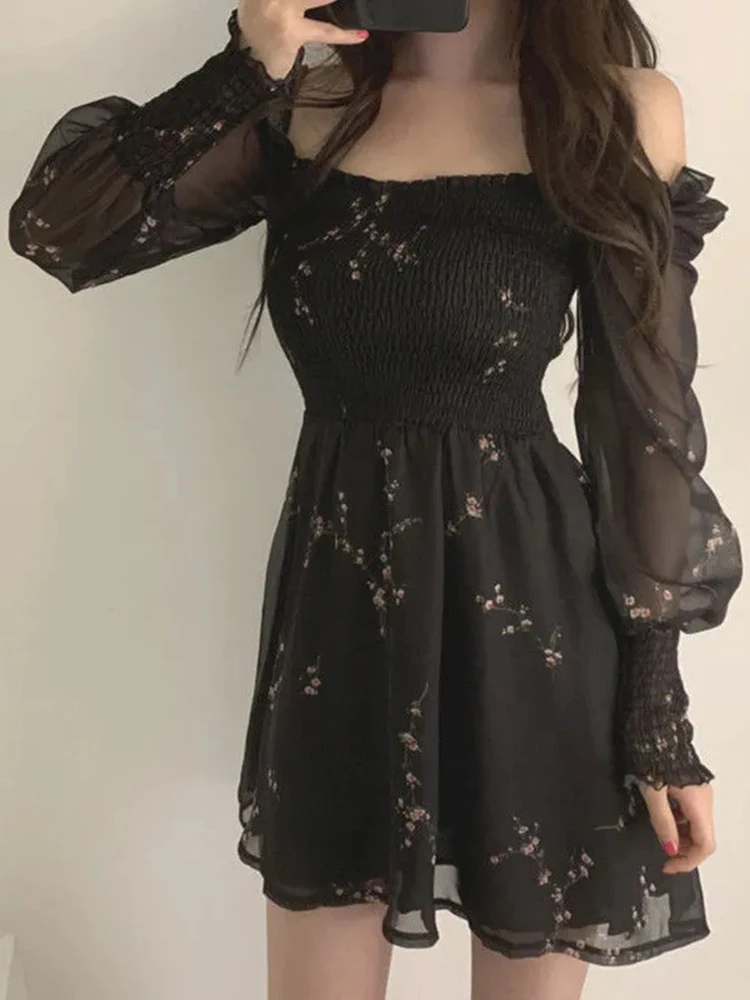 JMPRS Chiffon Tunic Women Black Dress Summer Puff Sleeve Print Floral High Waist Fashion Sexy Off Shoulder Ladies Mini Dress
JMPRS Chiffon Tunic Women Black Dress Summer Puff Sleeve Print Floral High Waist Fashion Sexy Off Shoulder Ladies Mini Dress