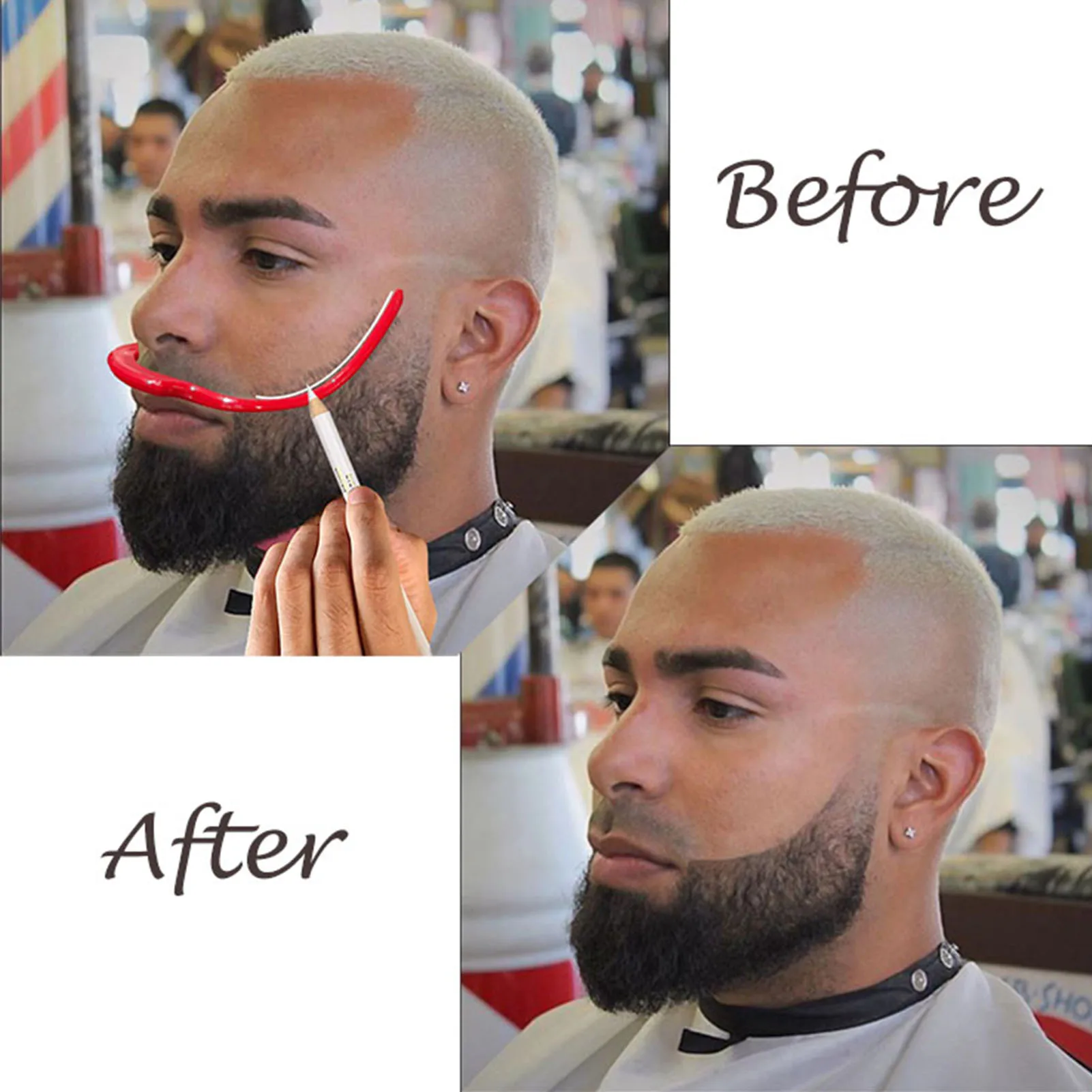 Beard Shaping Tool Beard And Facial Hair Shaper Template Comb DIY Beard Trimming Tool Men's Beard Combs Beard Styling Comb
Beard Shaping Tool Beard And Facial Hair Shaper Template Comb DIY Beard Trimming Tool Men's Beard Combs Beard Styling Comb