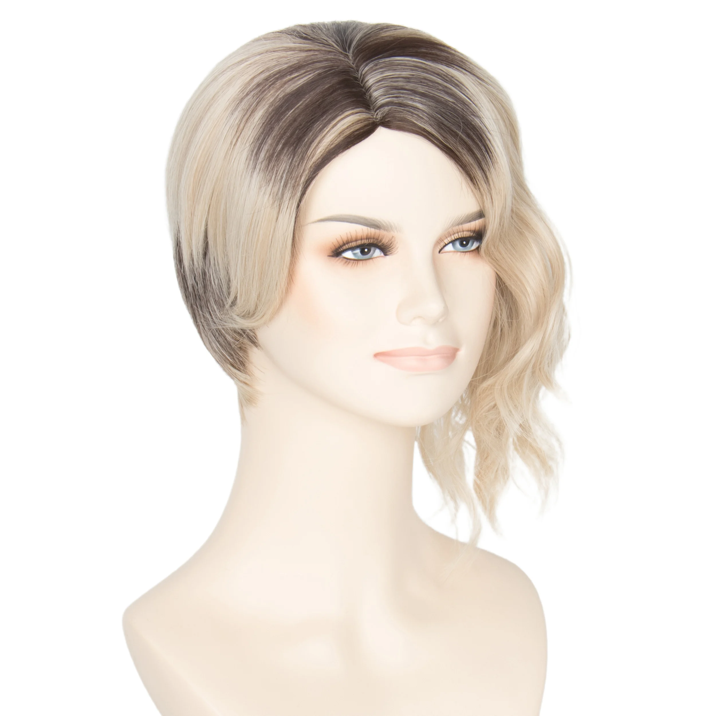 Women Short Curly Straight Hair Decent Black Gradient Golden Gwen Stacy Cosplay Wig
Women Short Curly Straight Hair Decent Black Gradient Golden Gwen Stacy Cosplay Wig