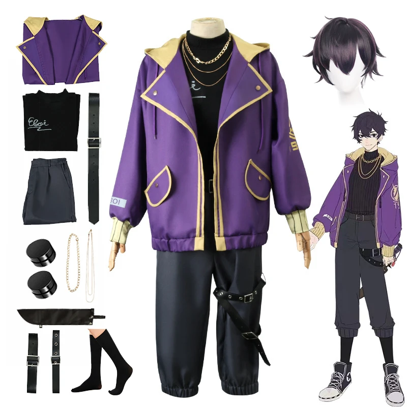 Vtuber Shoto Shxtou Uniform Suit Anime Cosplay Costume Halloween Party Outfit Role Play Clothing Unisex Full Set Wig Accessories 
Vtuber Shoto Shxtou Uniform Suit Anime Cosplay Costume Halloween Party Outfit Role Play Clothing Unisex Full Set Wig Accessories