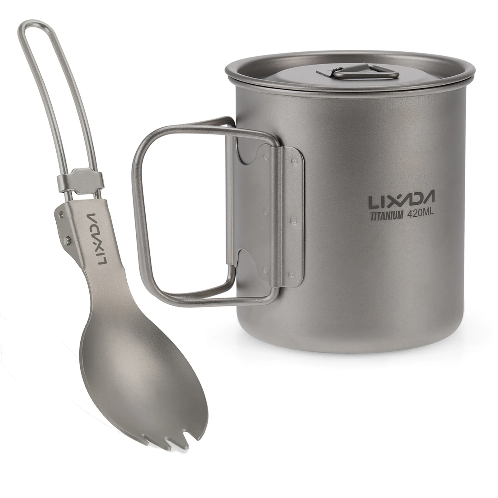 Lixada Cookware Set 300ml/350ml/420ml/550ml/650ml/750ml Ultralight Titanium Cup with Folding Dinner Spork Tableware
Lixada Cookware Set 300ml/350ml/420ml/550ml/650ml/750ml Ultralight Titanium Cup with Folding Dinner Spork Tableware