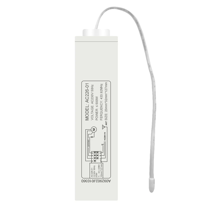 Universal Up And Down Stop Motor 433.92Mhz Wireless Modified Pieces Receiver AC226 For Blinds Automated Curtains
Universal Up And Down Stop Motor 433.92Mhz Wireless Modified Pieces Receiver AC226 For Blinds Automated Curtains