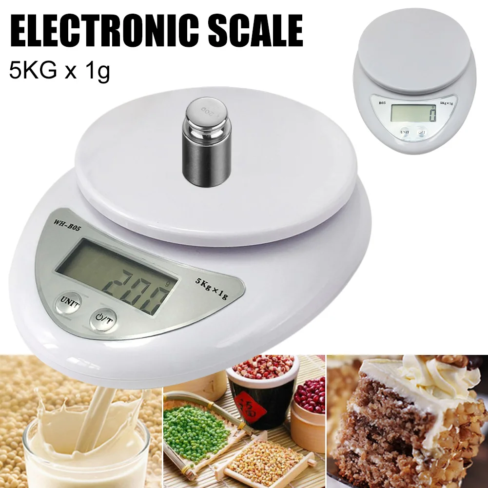 Digital Kitchen Scale 5000g/1g Electronic Kitchen Food Scale with LCD Display g/oz/lbs for Cooking Baking Battery Operated
Digital Kitchen Scale 5000g/1g Electronic Kitchen Food Scale with LCD Display g/oz/lbs for Cooking Baking Battery Operated