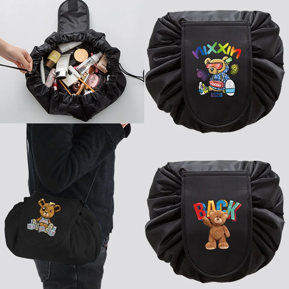 Women Drawstring Cosmetic Bag Organizer Travel Toiletry Storage Shoulder Bag MakeUp Pouch Large Capacity Beauty Bag Bear Series
Women Drawstring Cosmetic Bag Organizer Travel Toiletry Storage Shoulder Bag MakeUp Pouch Large Capacity Beauty Bag Bear Series