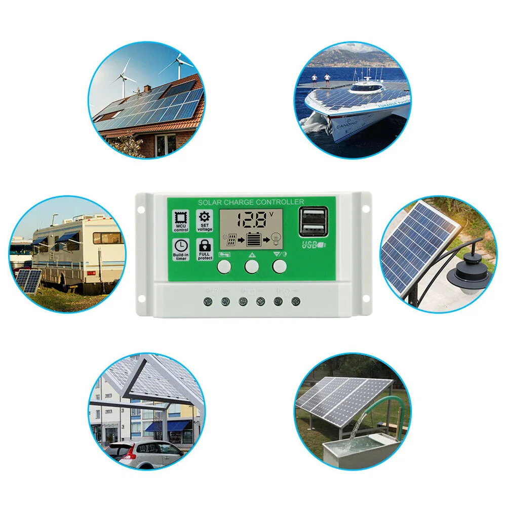 Charge Controller Solar Laderegler Dual USB Dual USB 5V Output LCD Regler Open-circuit Protection Over-load Protection
Charge Controller Solar Laderegler Dual USB Dual USB 5V Output LCD Regler Open-circuit Protection Over-load Protection