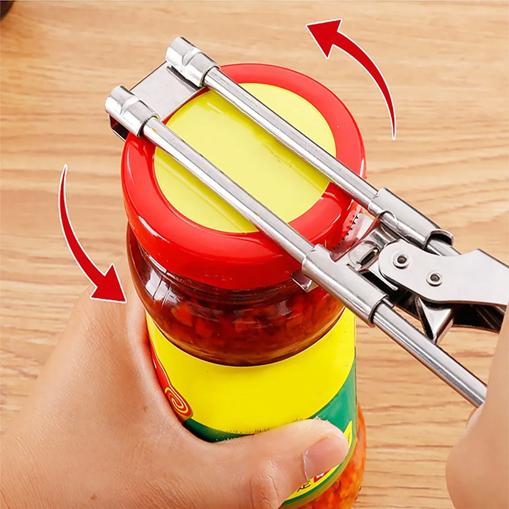 Hot Sale Adjustable Multi-Function Bottle Cap Opener Stainless Steel Lids Off Jar Opener Screw Can Opener For Kitchen Tools
Hot Sale Adjustable Multi-Function Bottle Cap Opener Stainless Steel Lids Off Jar Opener Screw Can Opener For Kitchen Tools