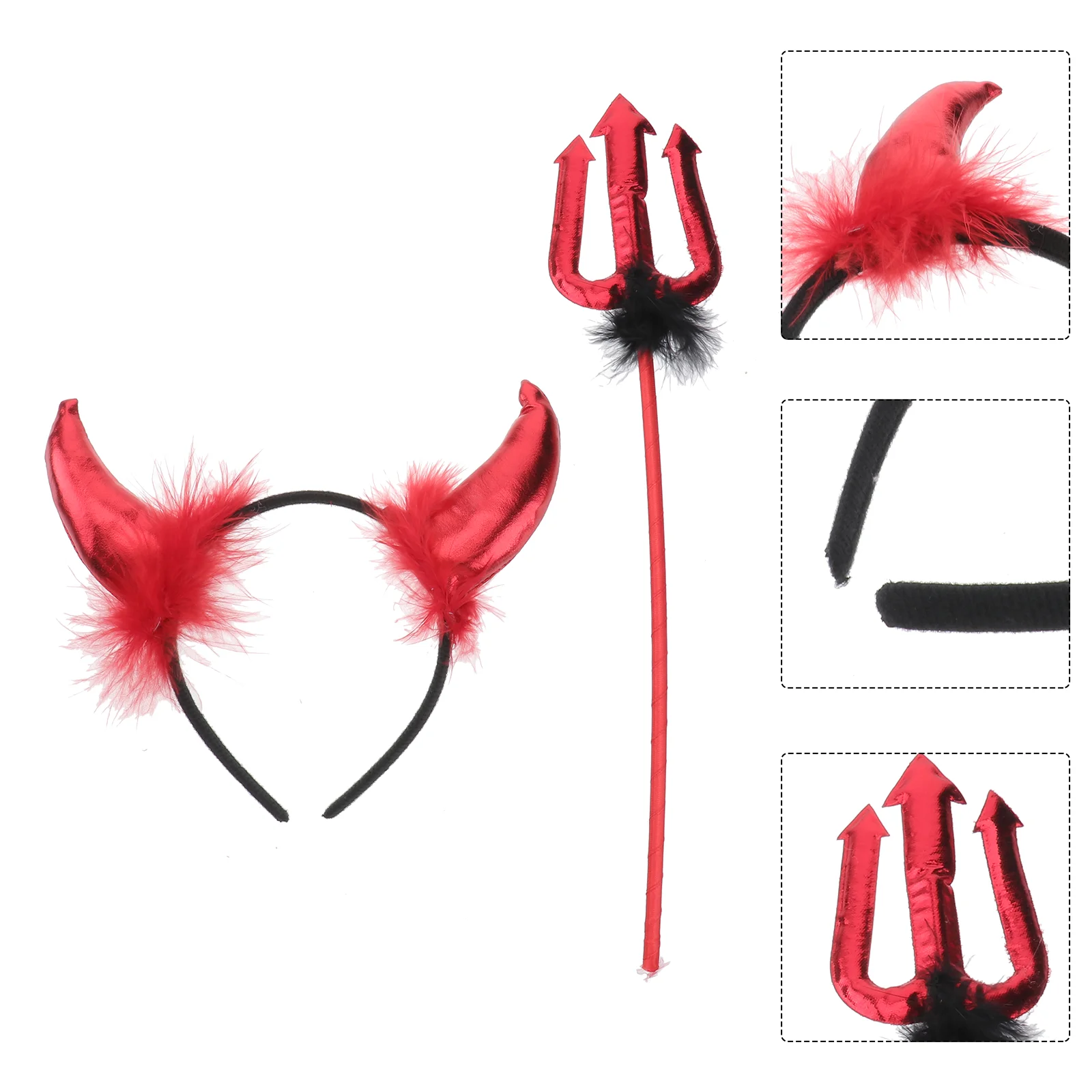 Devilheadband Horns Costume Pitchfork Trident Set Accessoriesfork Decor Decorations Accessory Hornheadbands Cosplay Red Hair
Devilheadband Horns Costume Pitchfork Trident Set Accessoriesfork Decor Decorations Accessory Hornheadbands Cosplay Red Hair