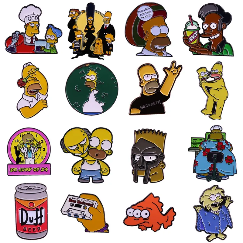 Europe and America Anime Simpson Cartoon Pin Funny Metal Lapel Brooch Hoodie Backpack Hat Decorative Accessories Fans Gift
Europe and America Anime Simpson Cartoon Pin Funny Metal Lapel Brooch Hoodie Backpack Hat Decorative Accessories Fans Gift