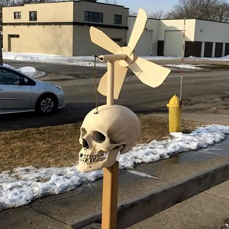 Garden Skull Decor Halloween Wind Skull Whirligig Decoration Halloween Decoration Windmill Yard Home Ornament
Garden Skull Decor Halloween Wind Skull Whirligig Decoration Halloween Decoration Windmill Yard Home Ornament